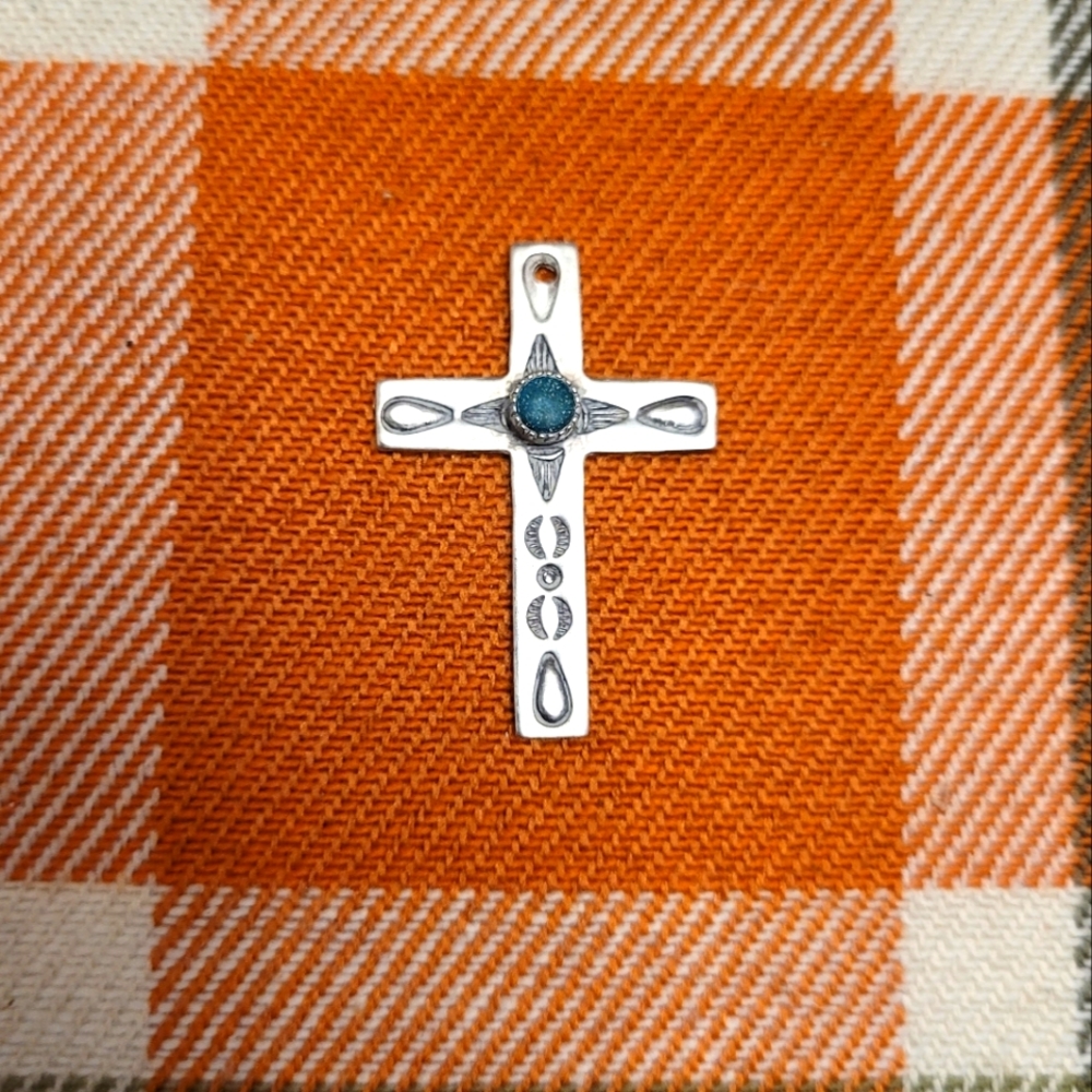 Navajo silver Cross pendant
